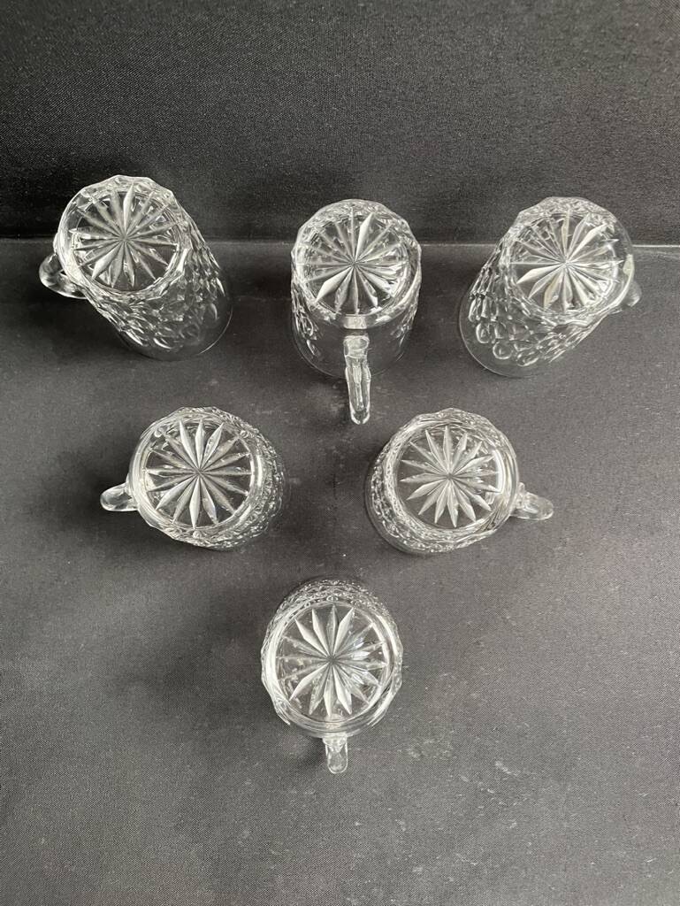6 old Baccarat cups size 6406