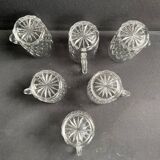 6 anciennes tasses Baccarat taille 6406