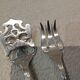 2-piece hors d'oeuvre service, silver-plated metal, Ercuis Trianon goldsmith