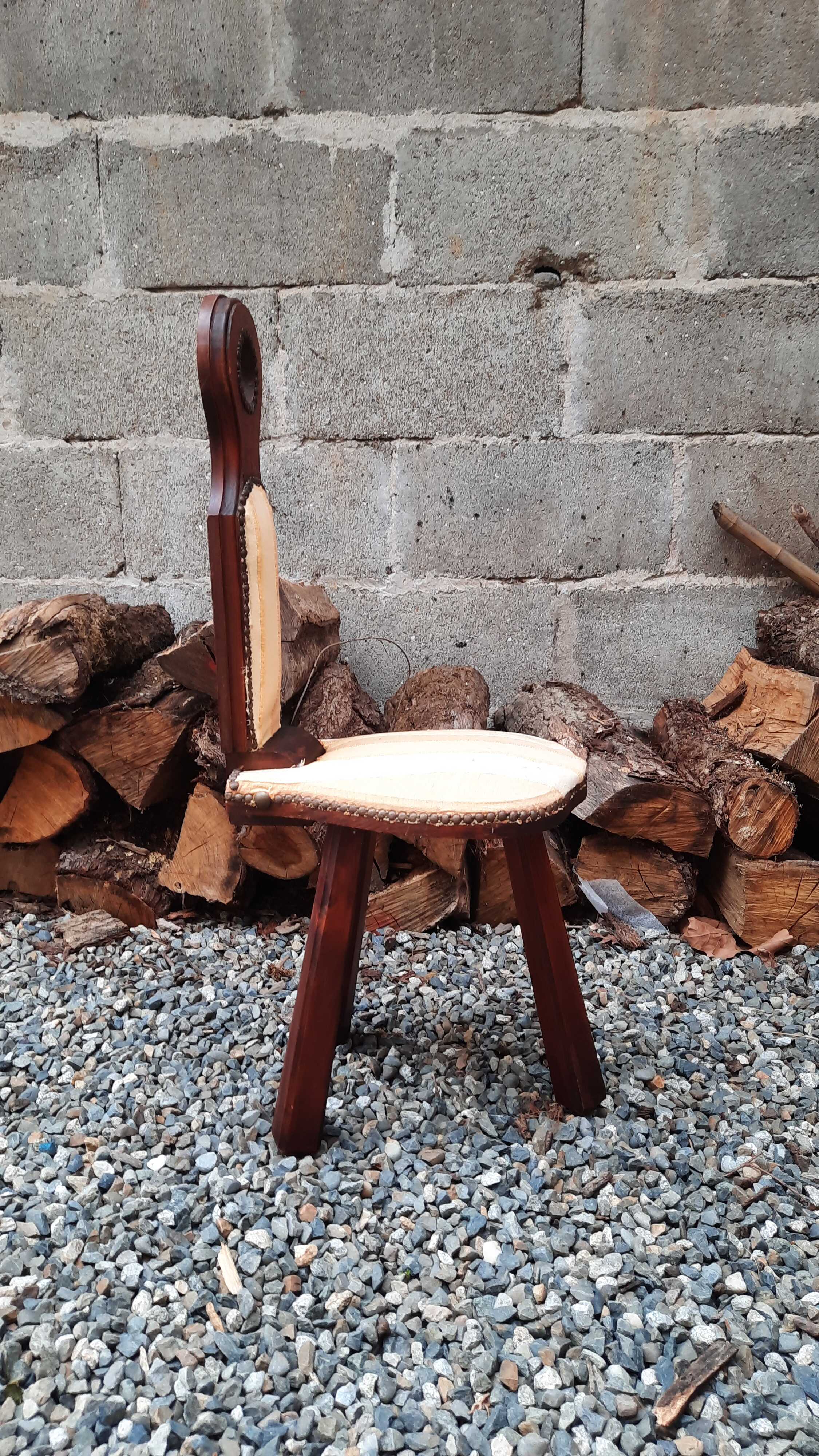 Brutalist tripod chair