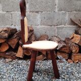 Brutalist tripod chair