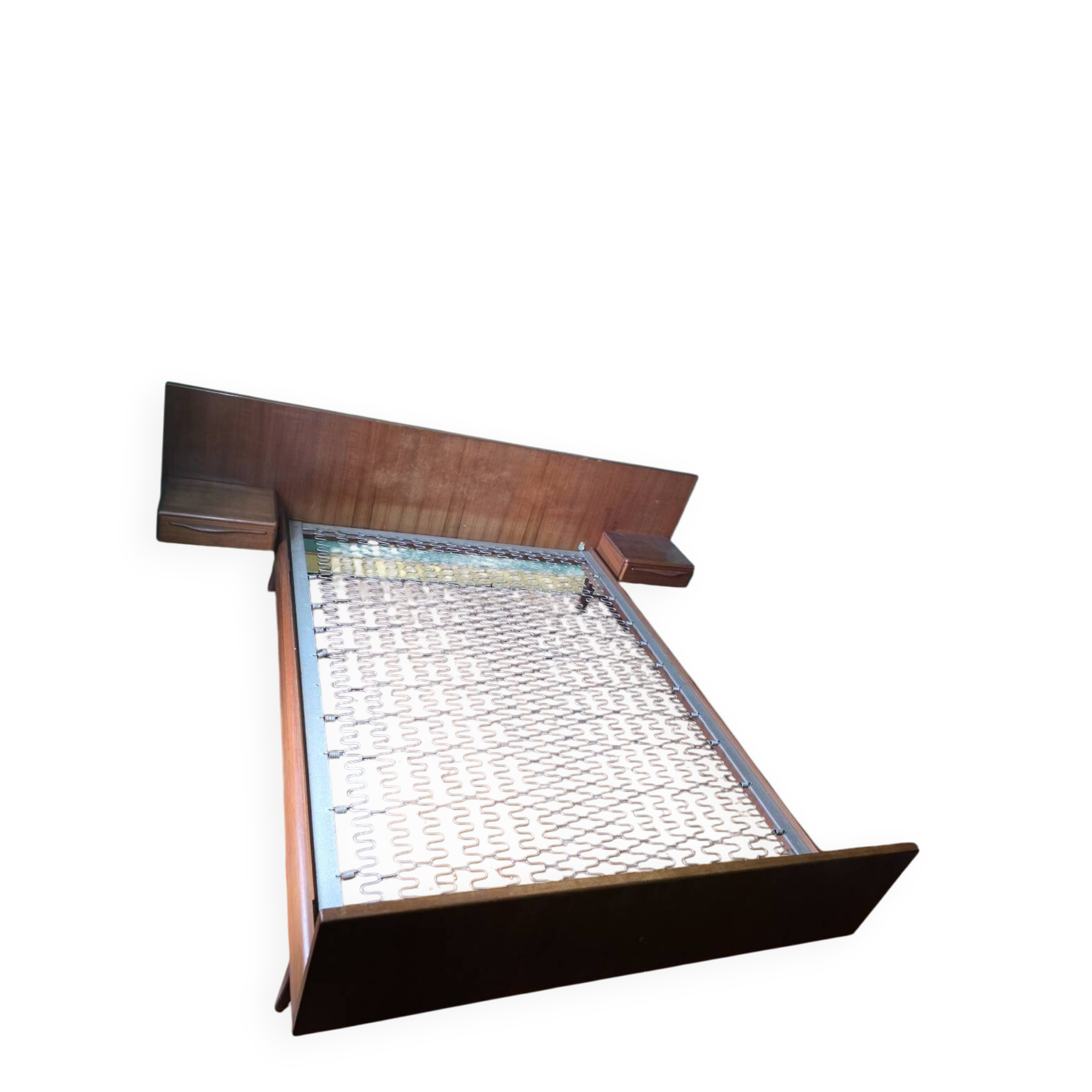 Lit scandinave en teck, années 60