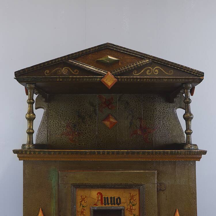 Armoire de mariée peinte d'art populaire, 1754