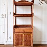 Vintage rattan shelf