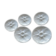 5 assiettes  barbotine blanche.  pillivuyt