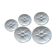 5 assiettes  barbotine blanche.  pillivuyt