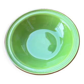 Green ceramic salad bowl