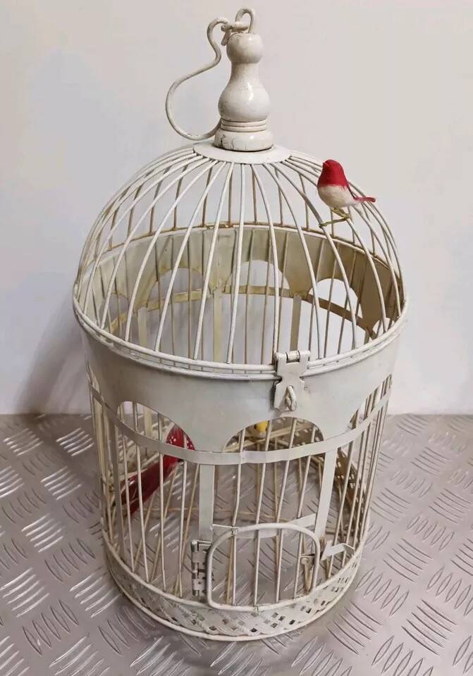 Pair of vintage bird cages
