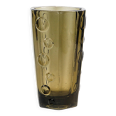 Mid-century modern vase, glass, designed by J. S. Drost, Ząbkowice, Poland, 1970s