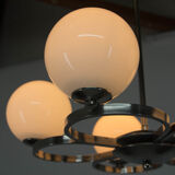 Art deco nickel-plated chandelier, 1930