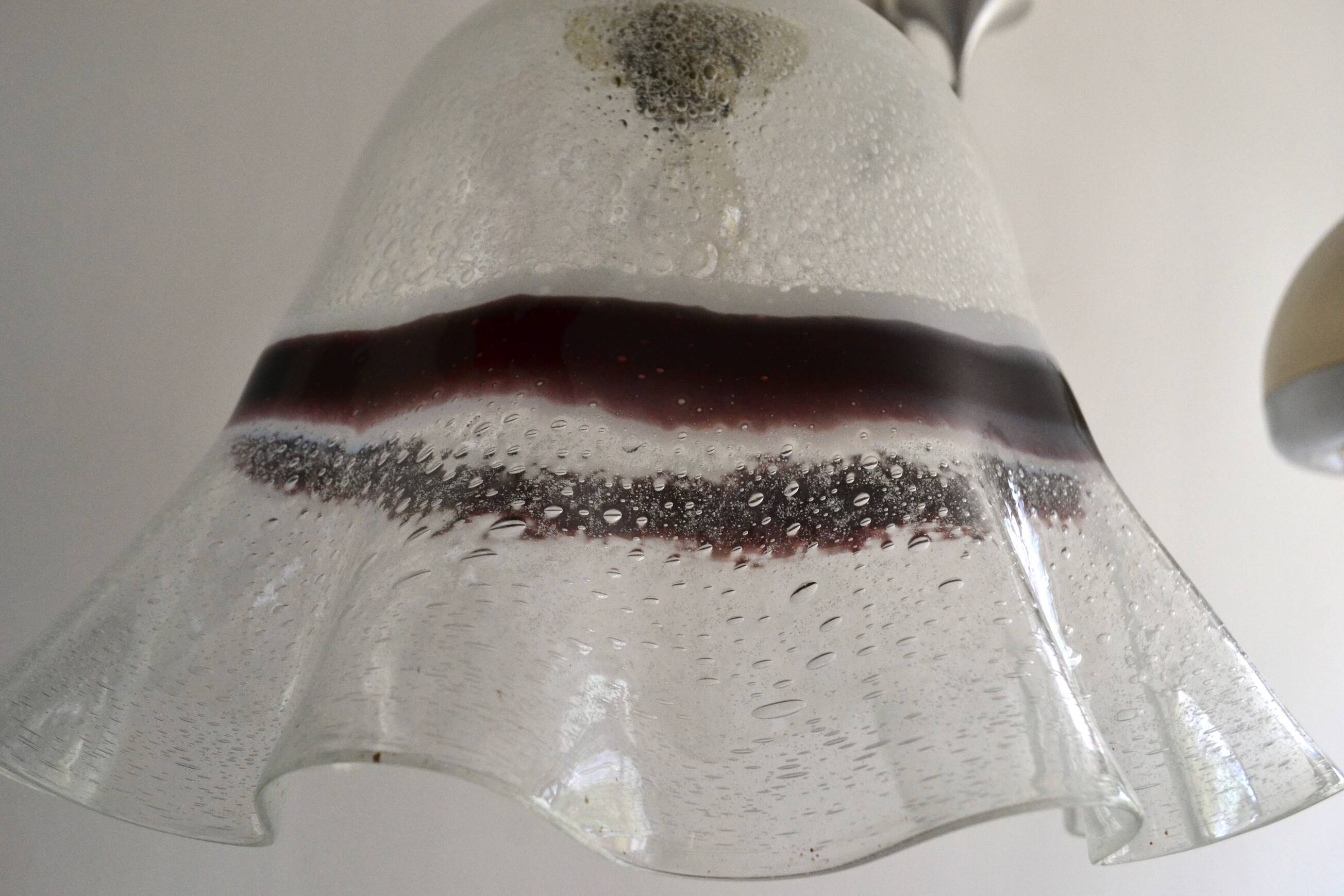 Murano glass suspension Fazzoletto, Italy, 1970s