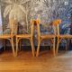 Set 4 chaises de bistrot Baumann bois clair
