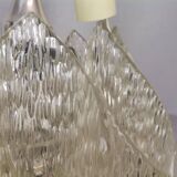 Transparent lucite acrylic hanging lamp by ME Marbach Leutchen Germany