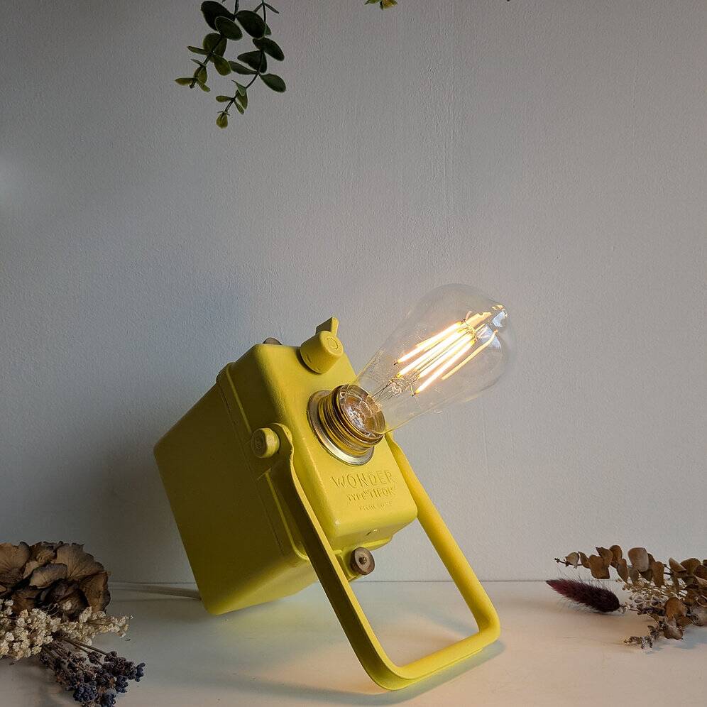 Vintage table lamp Wonder Tifon yellow