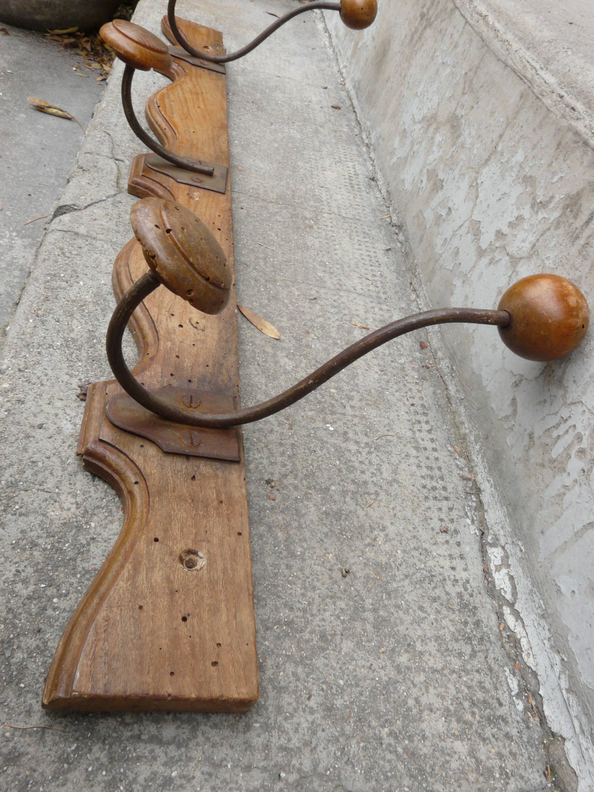 Old wall coat rack