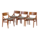 Mid-Century Dining Chairs in Teak by Vestervig Erikson for Brdr. Tromborg, 1960s, Set of 4