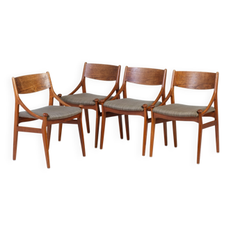 Mid-Century Dining Chairs in Teak by Vestervig Erikson for Brdr. Tromborg, 1960s, Set of 4