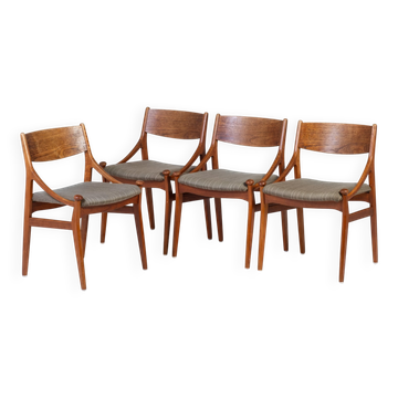 Mid-Century Dining Chairs in Teak by Vestervig Erikson for Brdr. Tromborg, 1960s, Set of 4