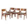 Mid-Century Dining Chairs in Teak by Vestervig Erikson for Brdr. Tromborg, 1960s, Set of 4
