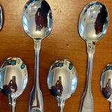 Christofle France Vendôme, 8 ice cream spoons in new condition.