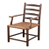 Danish Stained Oak Armchair with Cane and Spindle Back, 1940s