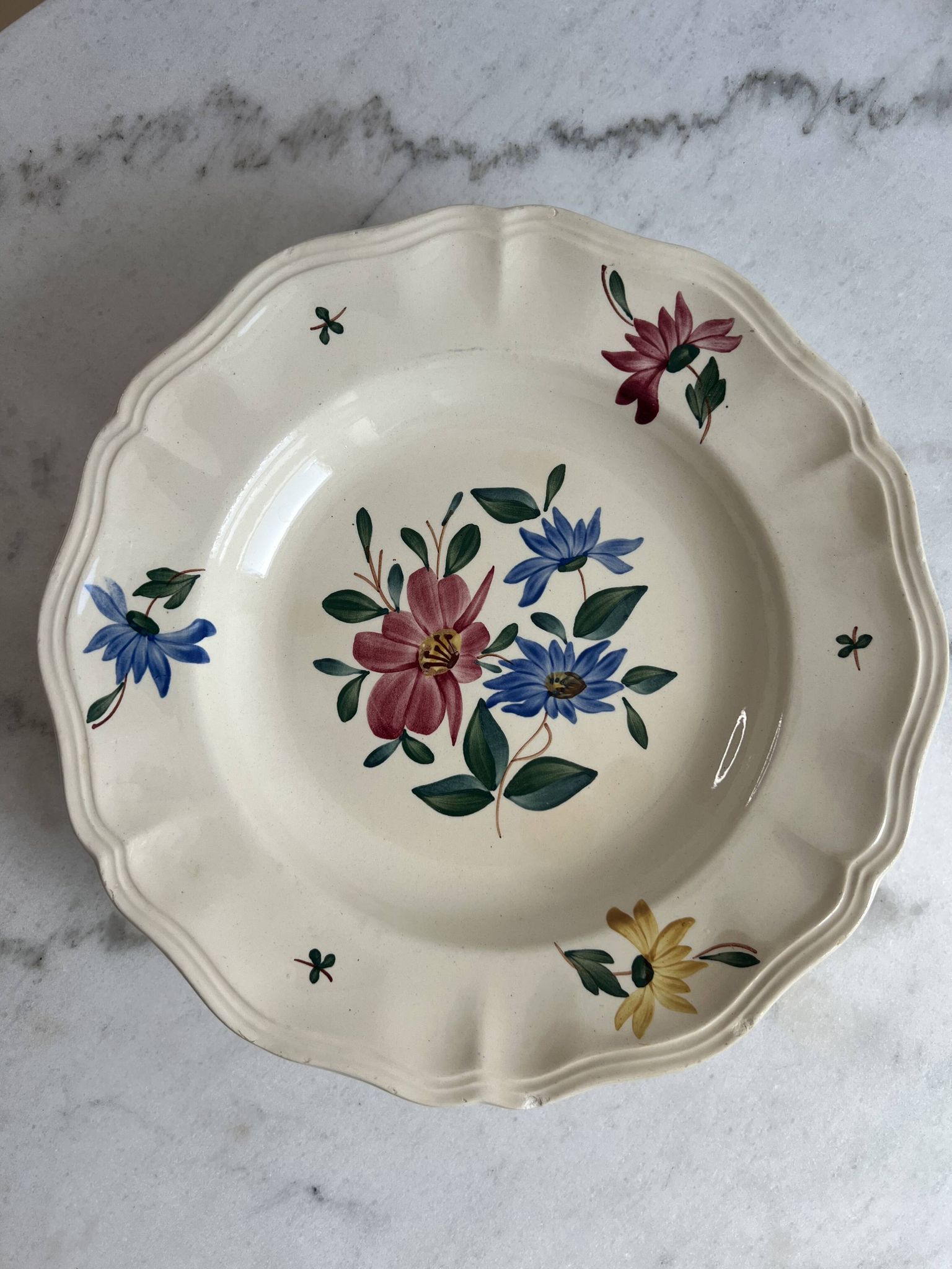 Lot 6 assiettes creuses Sarreguemines et Digoin