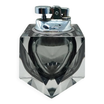 1960s Stunning Table Lighter in Murano Sommerso Glass By Flavio Poli for Se