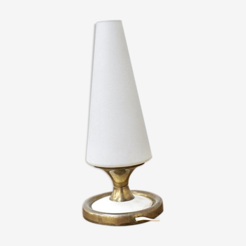 Small lamp vintage white and gold