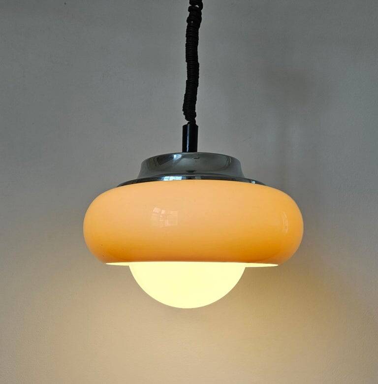 Rare Midcentury Pendant Meblo, Space Age, Harvey Guzzini, Italy, 1970s