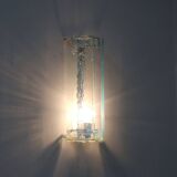 Set of 3 Murano wall sconces by Carlo Nason for Mazzega, 1970s