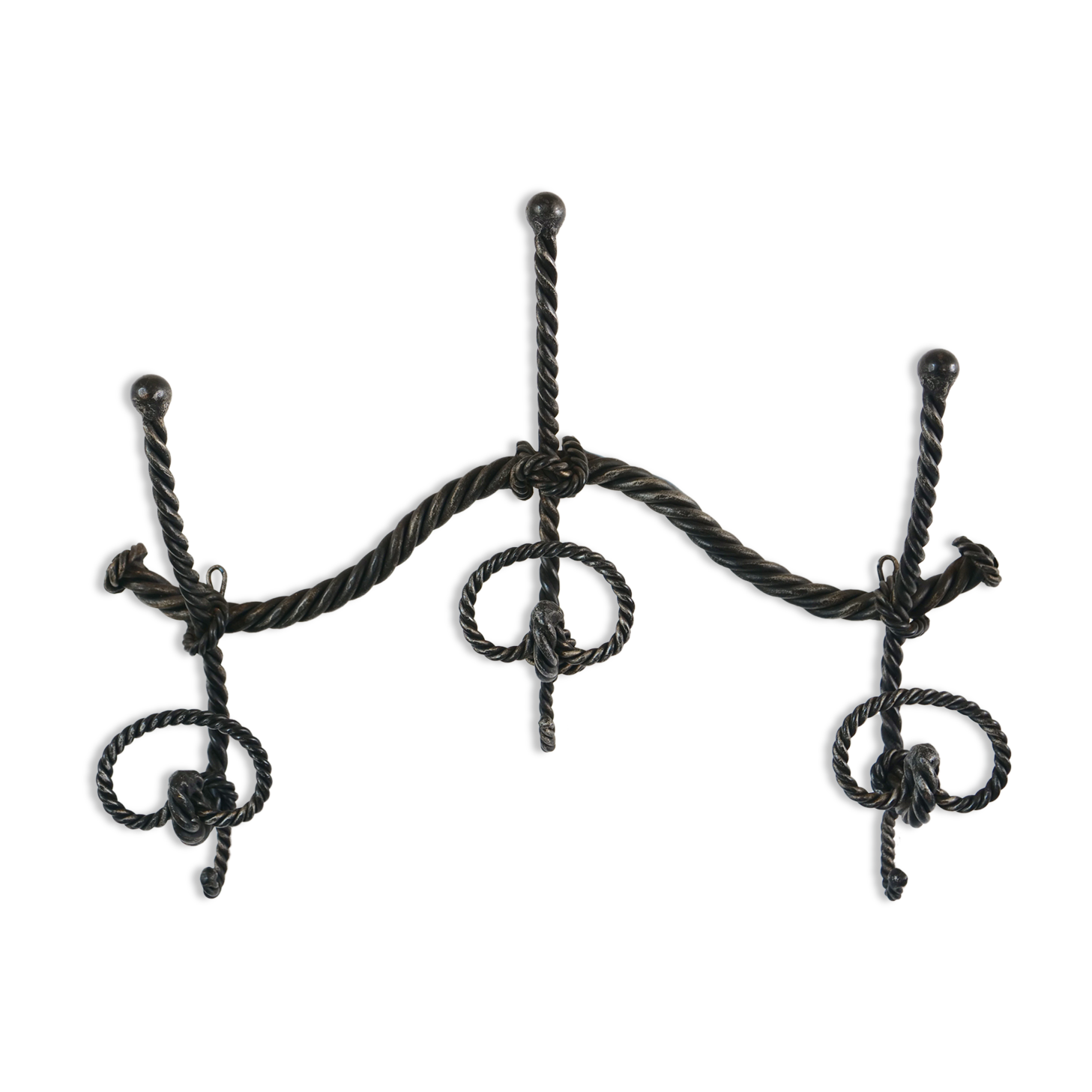 Marine decoration wrought iron coat rack