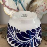 Vintage hard blue & white ceramic bowl - Anfora: art from Madagascar - TBEG!