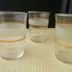 Set of 6 Table Glasses Granite and Edged Or 50-60