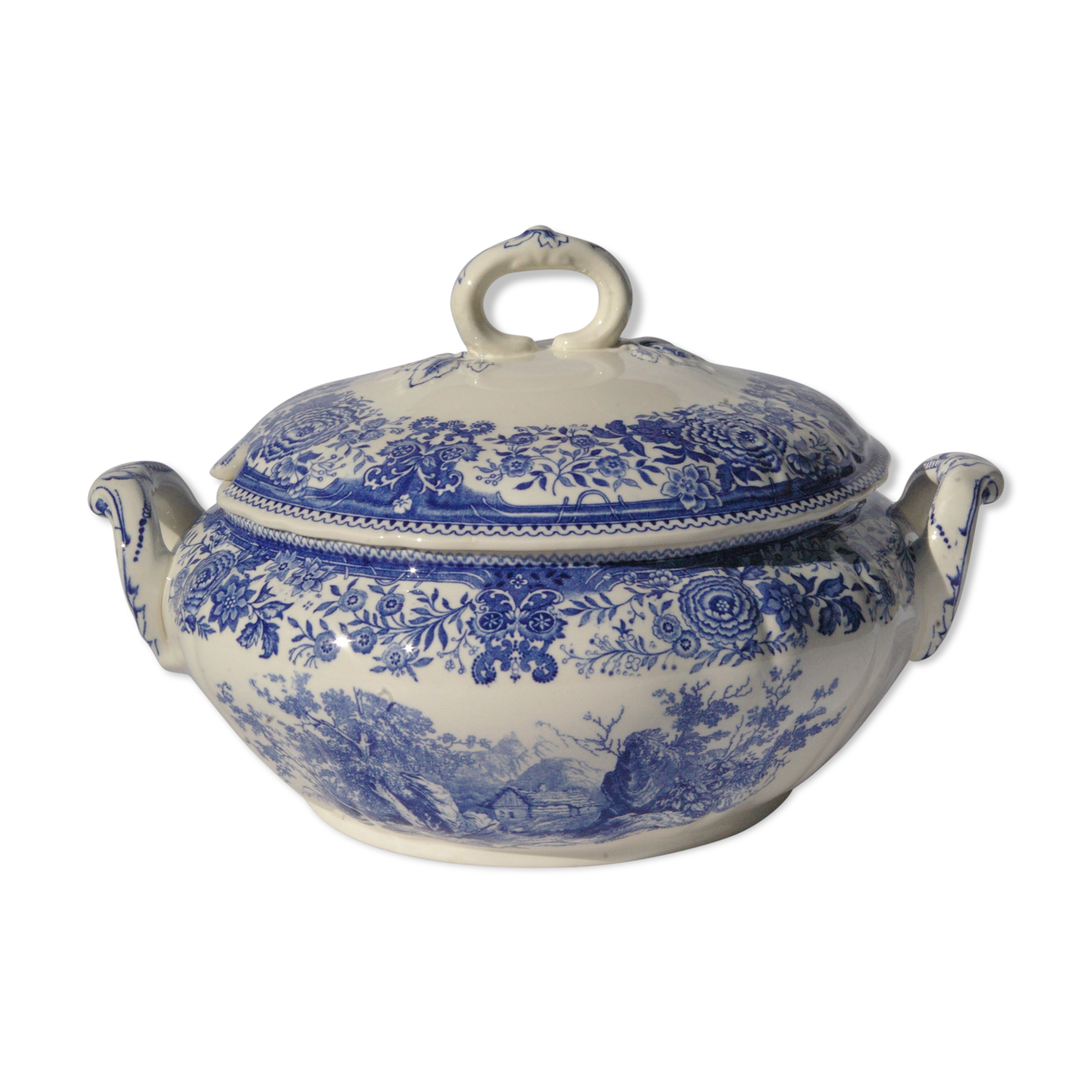 Soup pot in earthenware Villeroy & Boch model Blue Burgenland - Perfect condition