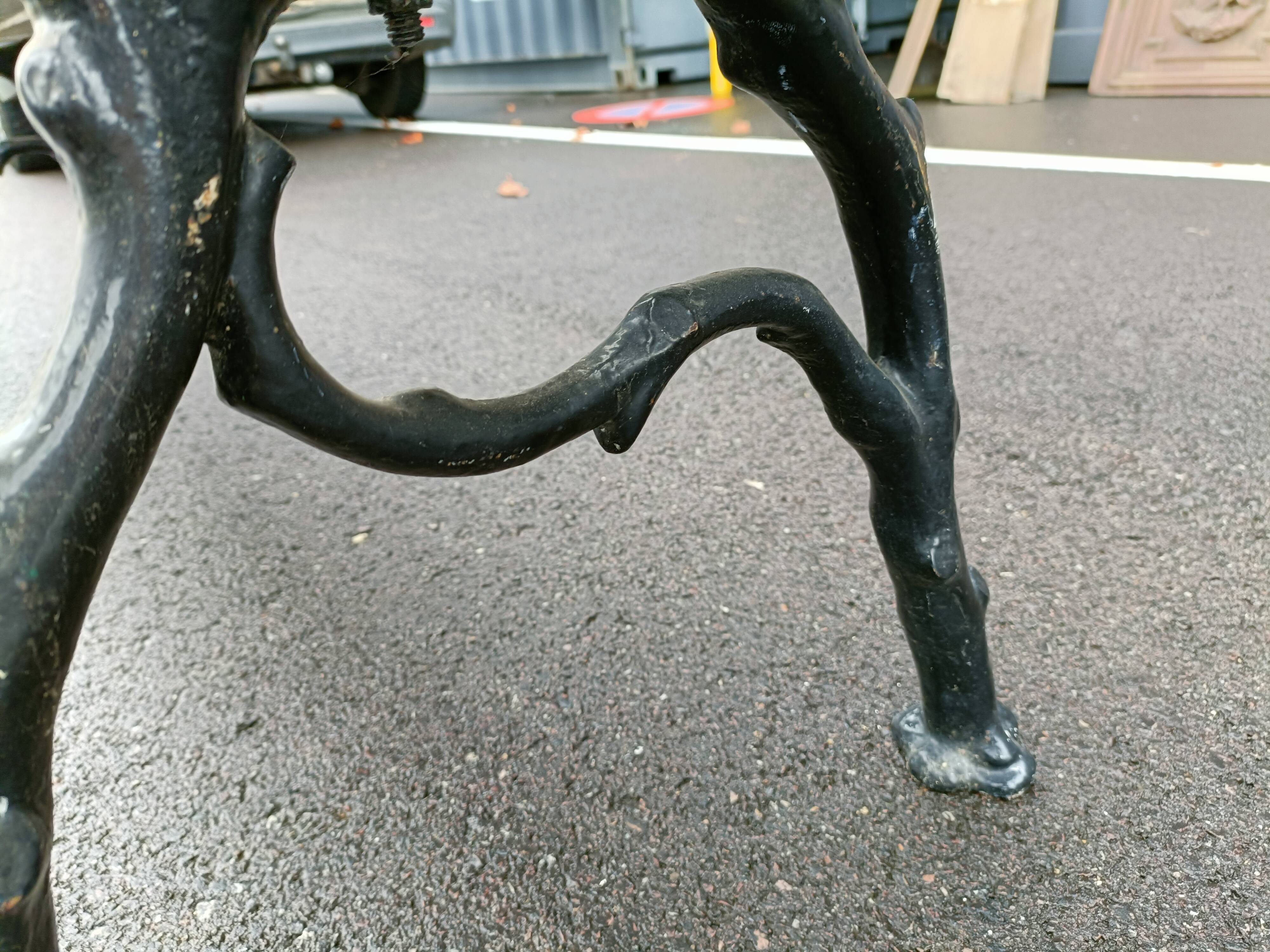 Garden bench old cast iron feet