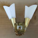 Applique double en perspex et métal doré années 50 60