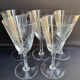 Large wine glasses (5) - Art Deco - Blown and cut crystal