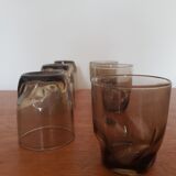 Set of 6 black glasses