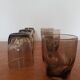 Set of 6 black glasses