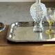 Large vintage silver-plated tray with a floral design in Art Nouveau style L4