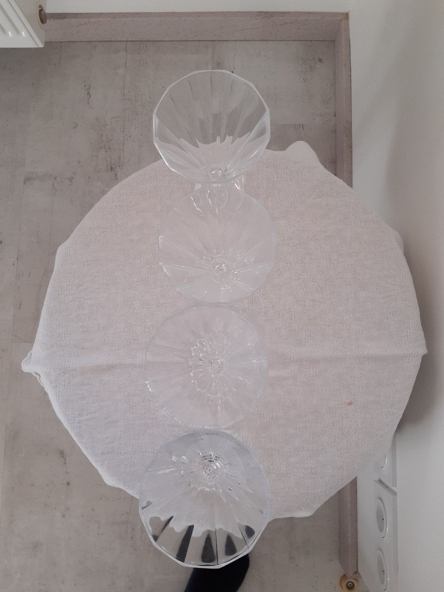 Série de verres à pied en cristal
