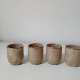 Set of 6 stoneware egg cups