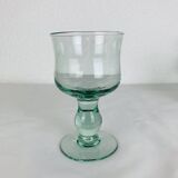 10 vintage handmade stemmed glasses