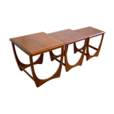 Teak trundle coffee table