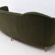 Mid-Century Modern Italian Velvet Curved Sofa, 1950s