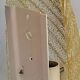 Murano mid cdentury gold flecked conch wall light, Italy 1960s