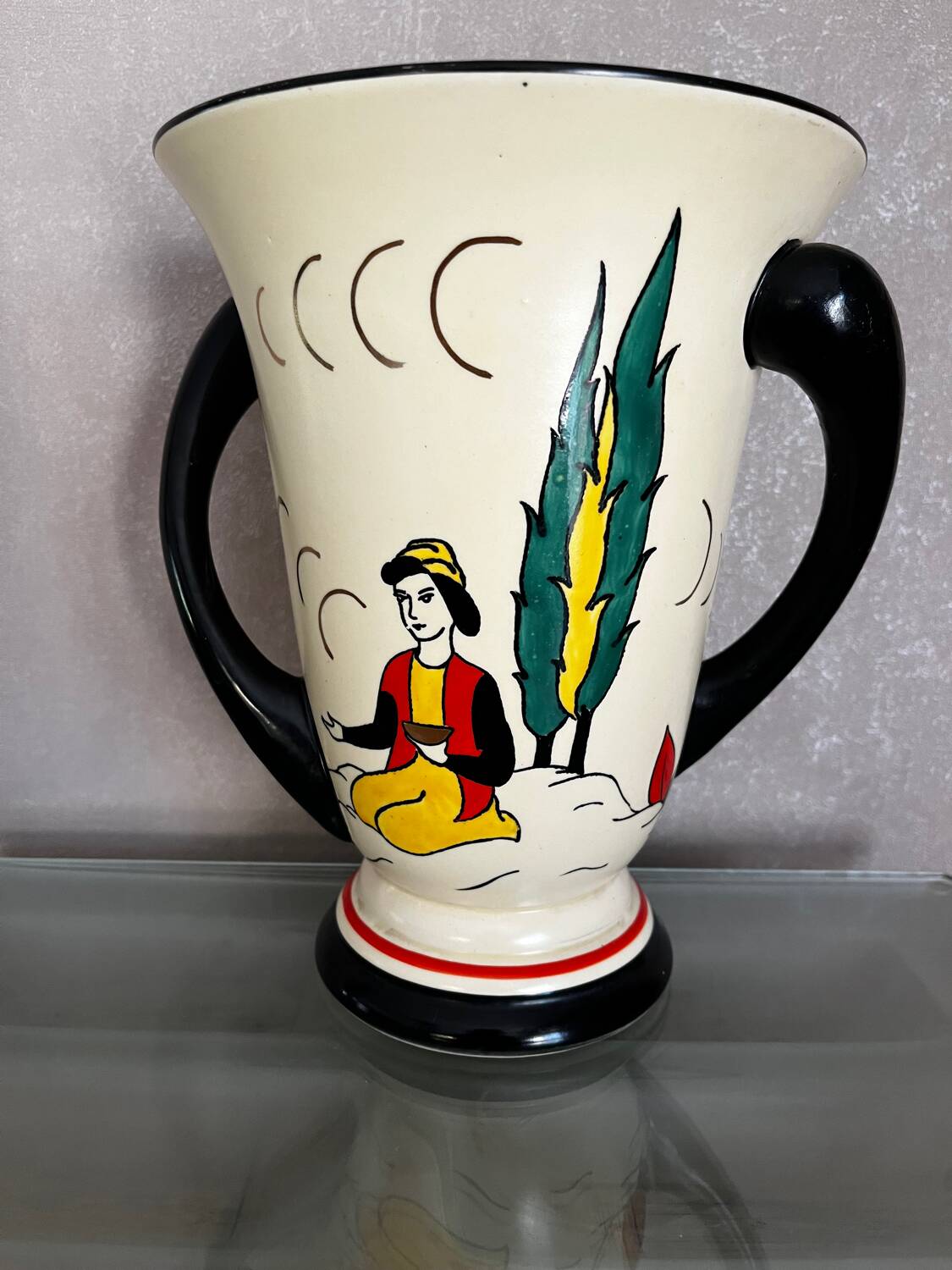 Vase faïence Longwy série Bagdad