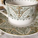 Large cup and saucer in Creil and Montereau ironstone.
