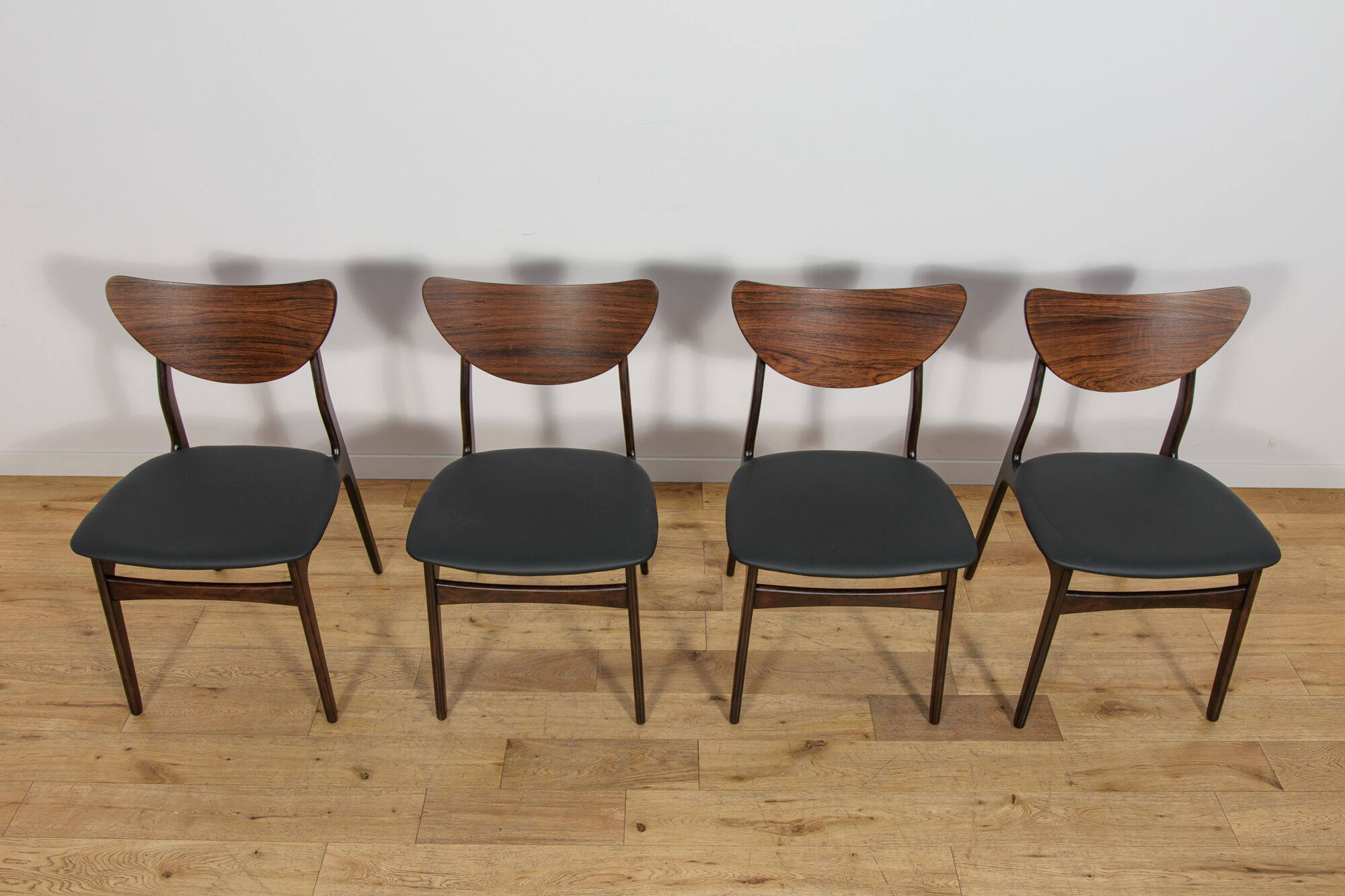 Mid-Century Rosewood Dining Chairs, Denmark, 1960s, Set of 4