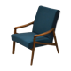 Duck blue velvet chair